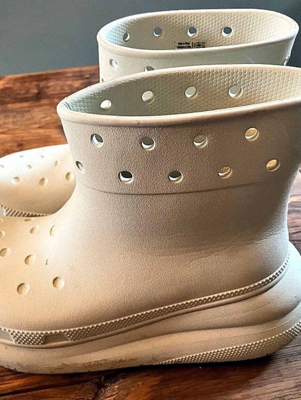 Crocs Crush Rain Boots in Cream